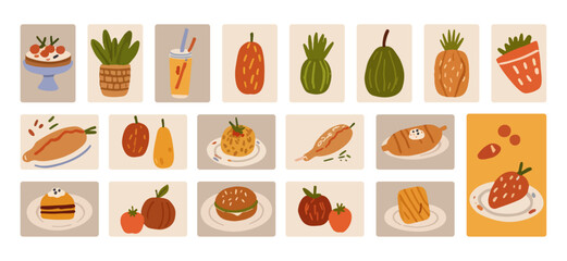 Set of Healthy Food Icons