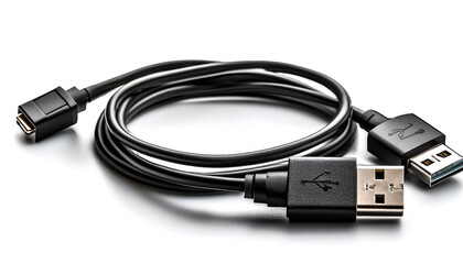 USB cable isolated on white background