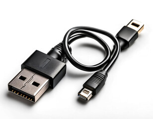 USB cable isolated on white background