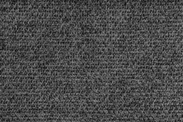 Fototapeta premium Coarse weave texture upholstery black jacquard fabric, textile background, cloth structure