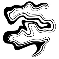 Black suminagashi lines