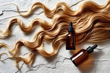 Luxurious Hair Care: Golden Waves and Essential Oils