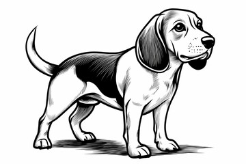 Cute coloring page featuring a playful dog for kids creativity.