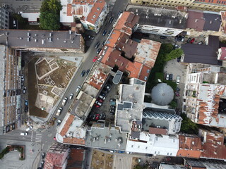 Drone aerial shot of Bosnia, Sarajevo, mostar