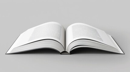 Fototapeta premium Realistic mockup of an open book viewed from the side with flipping pages