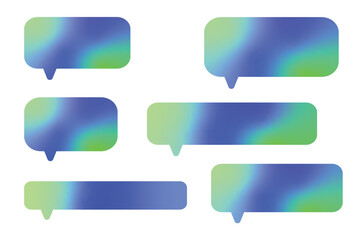 set of colorful speech bubbles for chat