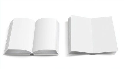 Vector illustration of a blank cover magazine template in 3D depicting a book with a blank cover