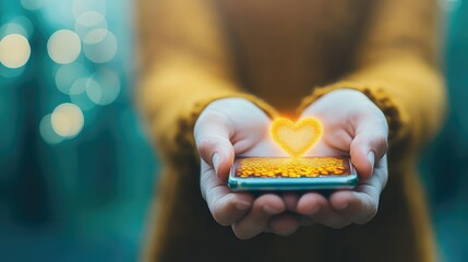 Hand Holding Mobile Phone Displaying Donation to Online Volunteer Program - Concept of Digital Charity, Community Support, and Modern Philanthropy