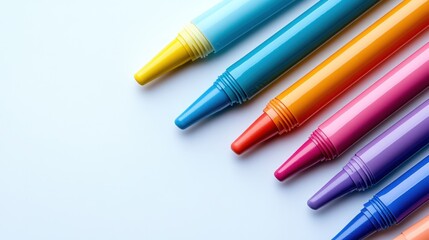 Colorful Markers Lined Up