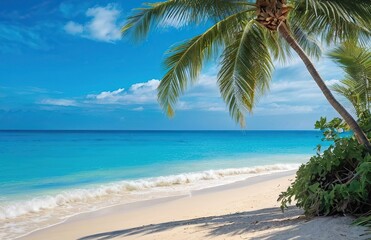 Obraz premium Exotic beach with turquoise ocean