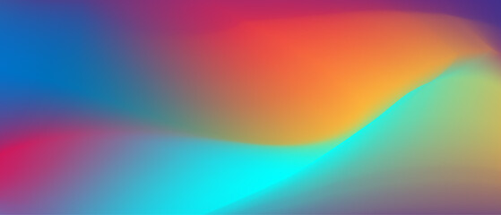 Abstract wave Gradient blue, purple and yellow soft colors. For vector art design with a web banner	
