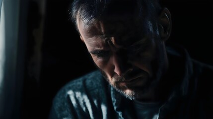 Depressed Man in His Forties 40s