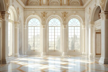 Fototapeta premium Palace interior background castle hall