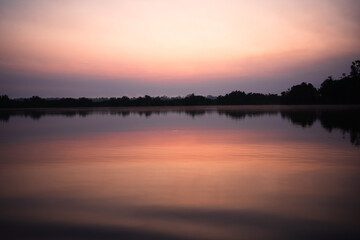 Sunrise in Manaus area of Amazon rainforest