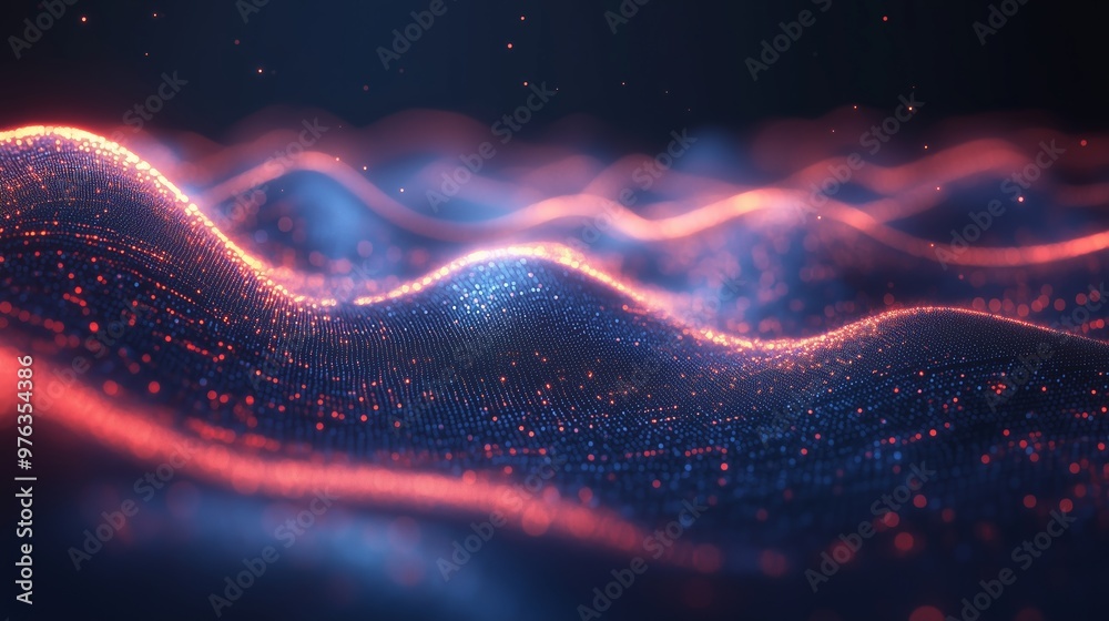 Wall mural abstract digital technology data background