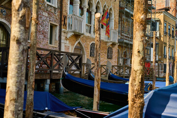 Fototapeta premium Venice and its canals,streets,buildings and birds