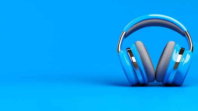 Headphones AI-generated music matches user mood activity through dynamic soundscapes copy space. AI generated