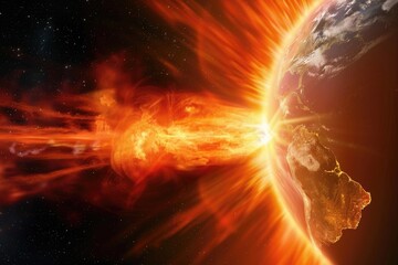 Dynamic of geomagnetic magnetic storm intense solar activity that disrupts satellite communications, affects gps systems, causes power grid fluctuations, need for advanced space weather forecasting