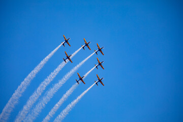 Traditional Brazilian Smoke Squadron, consisting of 3 Super Tucano A-29 Turboprop aircraft