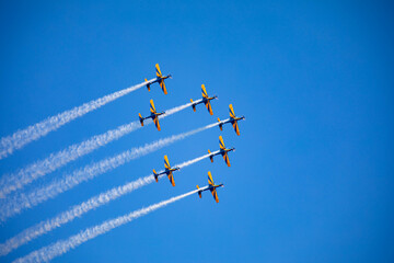 Traditional Brazilian Smoke Squadron, consisting of 3 Super Tucano A-29 Turboprop aircraft