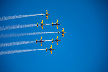 Traditional Brazilian Smoke Squadron, consisting of 3 Super Tucano A-29 Turboprop aircraft