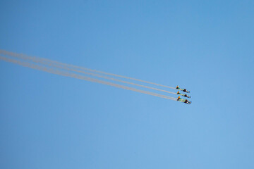 Traditional Brazilian Smoke Squadron, consisting of 3 Super Tucano A-29 Turboprop aircraft