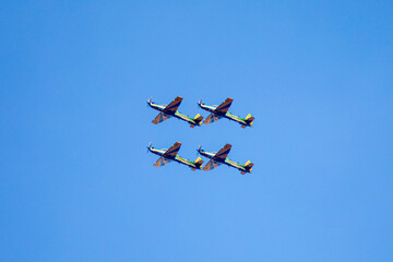 Traditional Brazilian Smoke Squadron, consisting of 3 Super Tucano A-29 Turboprop aircraft