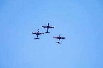 Traditional Brazilian Smoke Squadron, consisting of 3 Super Tucano A-29 Turboprop aircraft