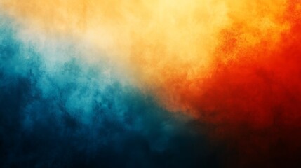 Abstract gradient background in vibrant blue, red, and yellow tones