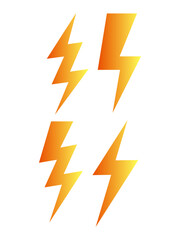set of lightning icon illustration