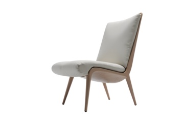 Armchair gray isolated on transparent background


