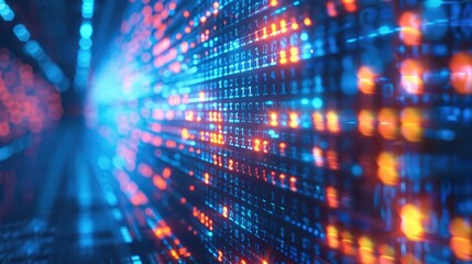 Programming code abstract technology background of software developer and Computer script bright colors. Generative AI.