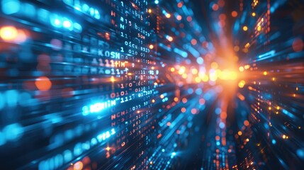 Programming code abstract technology background of software developer and Computer script bright colors. Generative AI.