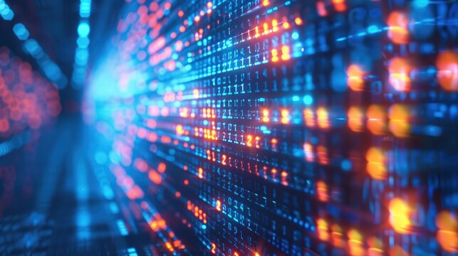 Programming code abstract technology background of software developer and Computer script bright colors. Generative AI.