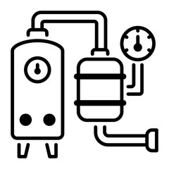 A line icon of expansion tank