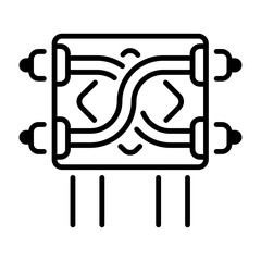 Recovery ventilator icon in outline style