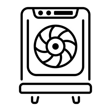 recommend clip art: Air cooler icon in outline style 