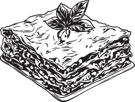 recommend clip art: Lasagna Silhouette Vector Illustration