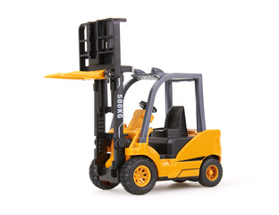 Forklift loader, stacker truck, isolate on white