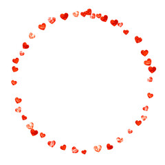 Love Pattern. Beautiful Border For Couple. Grunge Frame. Red Happy Wallpaper. Greeting Backdrop For Woman. Rose Special Poster. Pink Love Pattern.