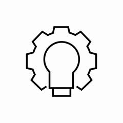 idea bulb configuration icon sign vector