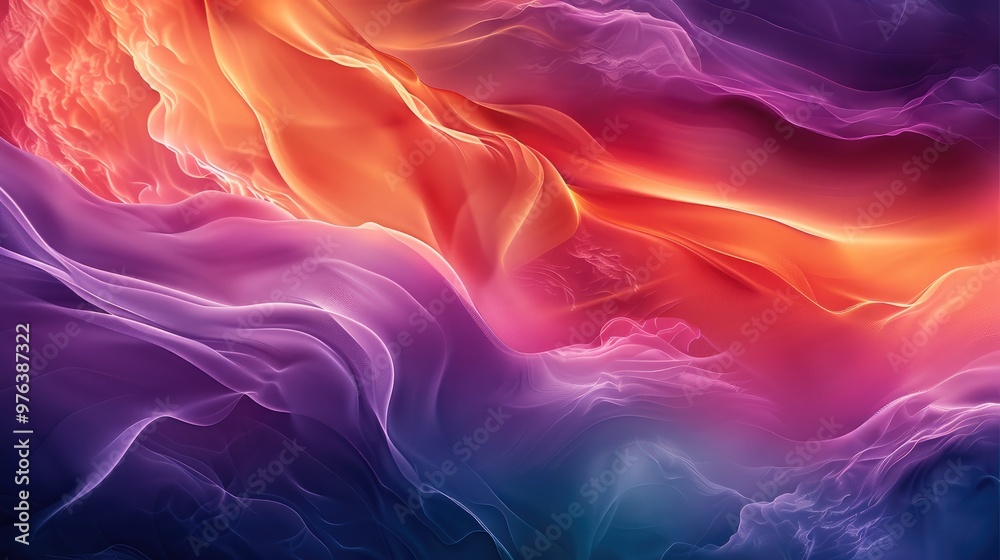 Aufkleber a dynamic and bold background filled with rich, saturated colors vivid purples, fiery reds, and elec