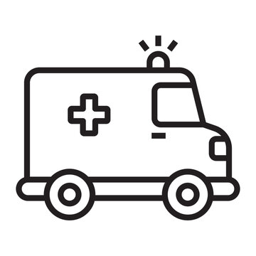 recommend clip art: Ambulance line icon