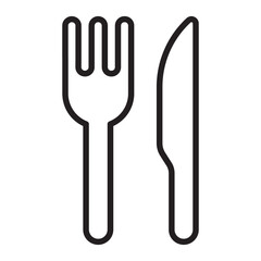 Fork and Knife line icon