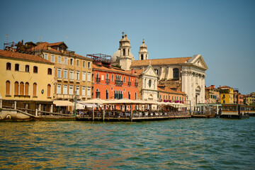Venice and its canals, boats,sculptures and birds. 