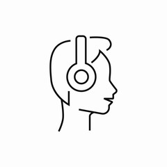 headphones music audio icon sign vector