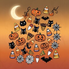 hallowen illustration vector design October