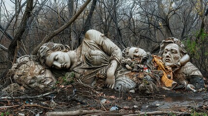 Forgotten Statues: A Glimpse into Time's Passage