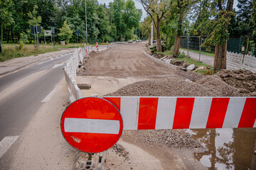 remont drogi, brak przejazdu
