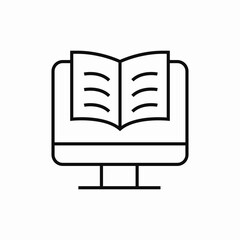 computer online book icon sign vector